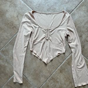 Tan long sleeve top